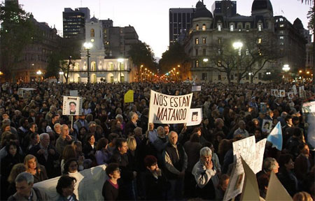 Argentinos unidos contra a violência