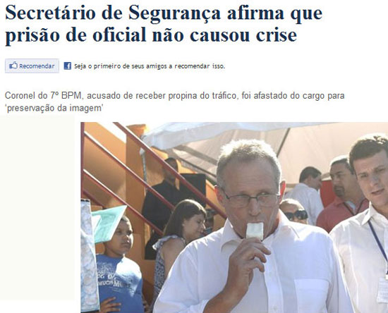 Reprodução do Globo online