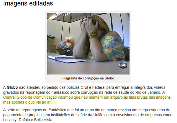 Reprodução do Radar online, da Veja