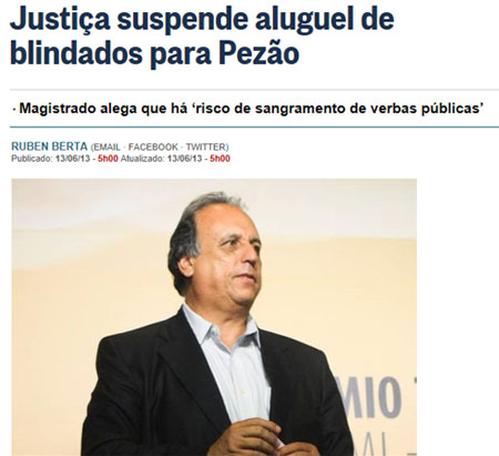 Reprodução do Globo online