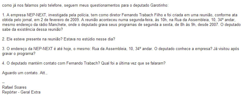 E-mail recebido (CLIQUE NA IMAGEM PARA AMPLIAR)