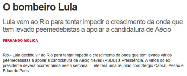 Reprodução do Informe do Dia