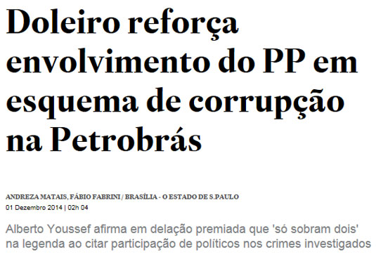 Reprodução do Estadão online