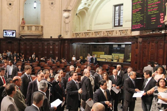 Sessão no plenário da ALERJ