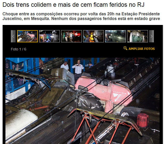 Reprodução da Veja online