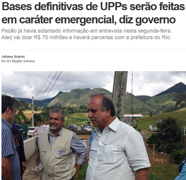 Reprodução do portal G1