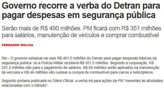 Reprodução de O Dia online