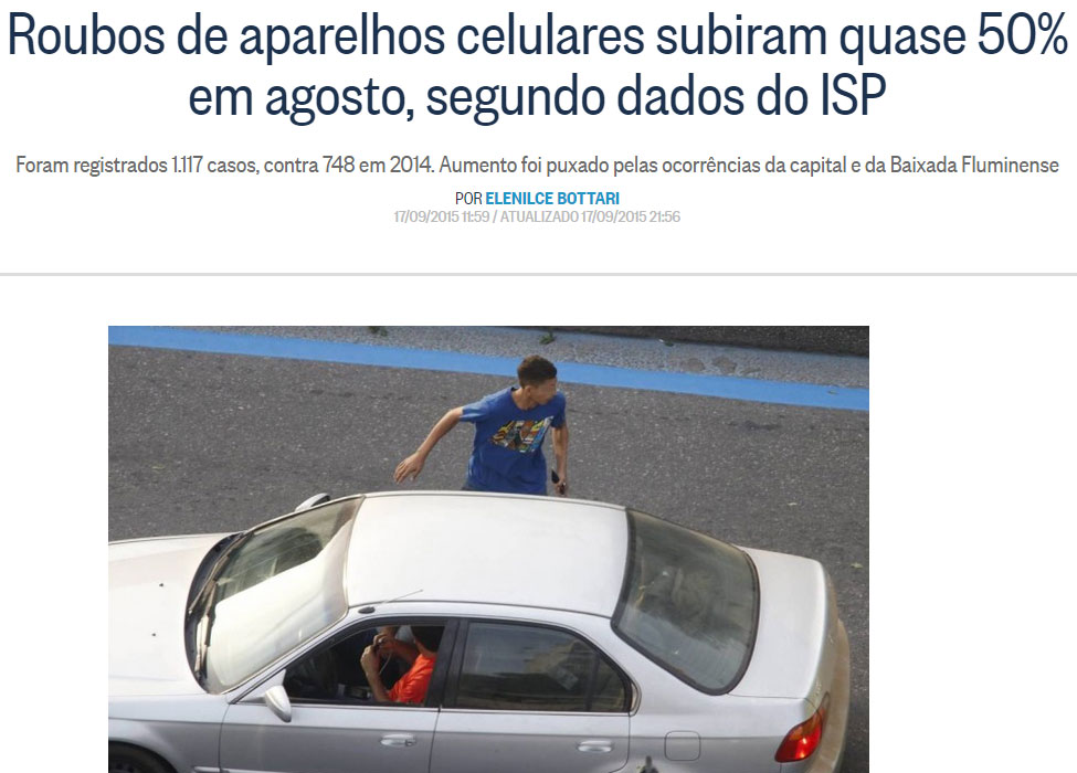 Reprodução do Globo online