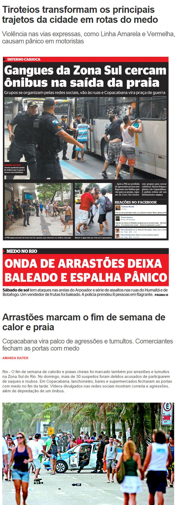 Reproduções de O Dia online e do Extra online