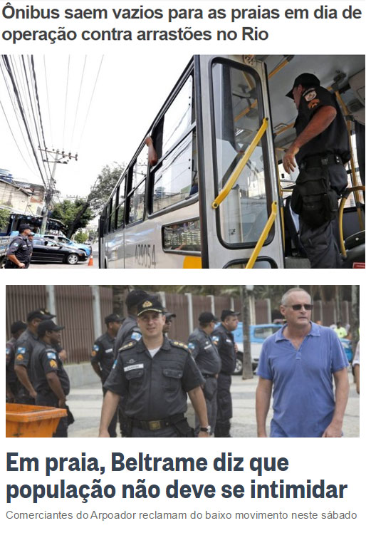 Reproduções do Globo online e do Extra online