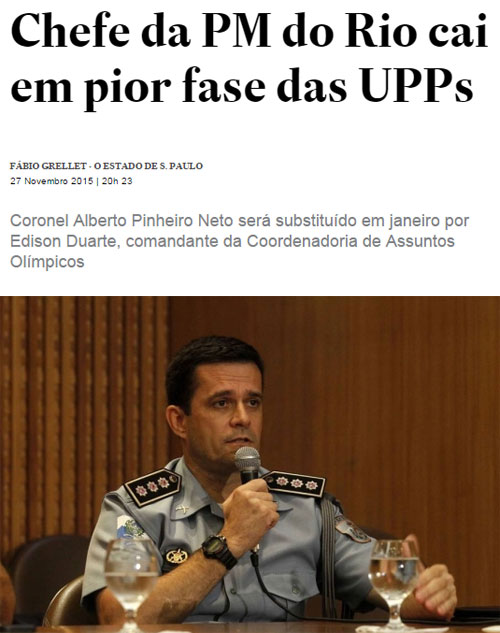 Reprodução do Estadão online