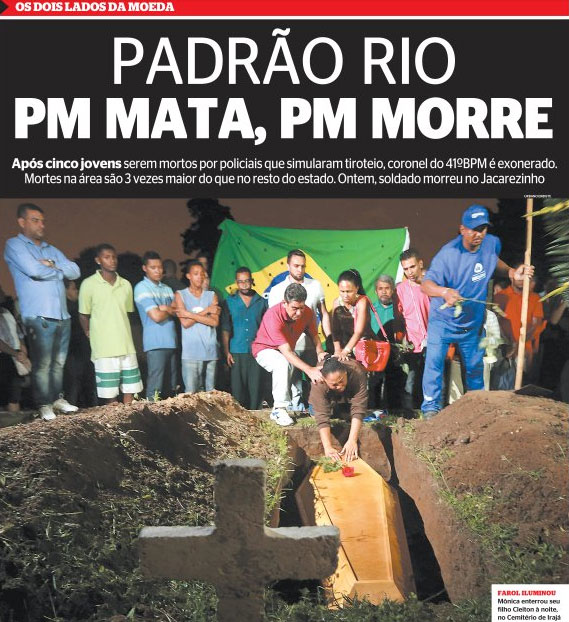 Reprodução da capa do Extra