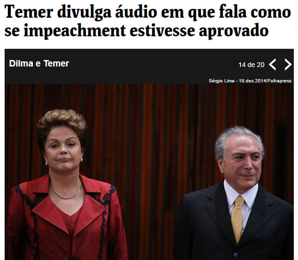 Reprodução da Folha de S.Paulo