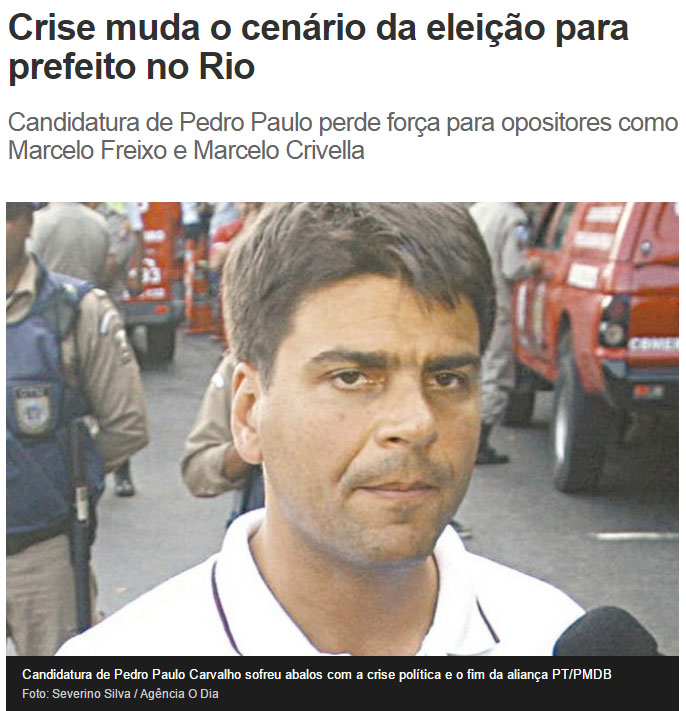 Reprodução de O Dia online