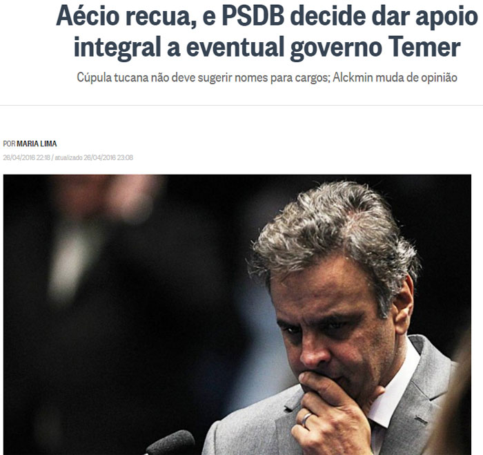 Reprodução do Globo online