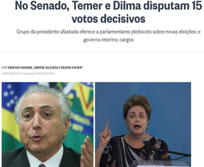 Reprodução do Globo online