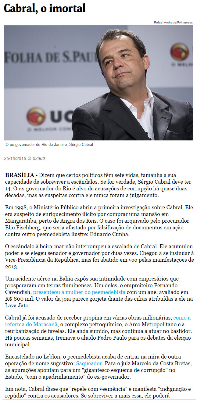 Reprodução da Folha de S. Paulo