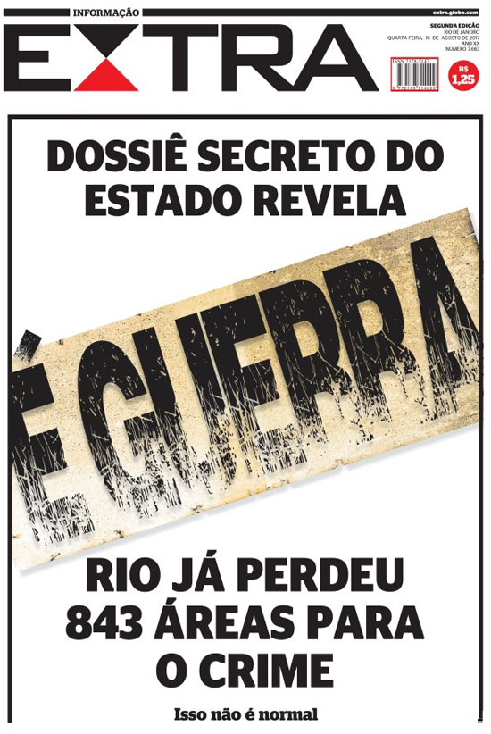 Reprodução da capa do Extra